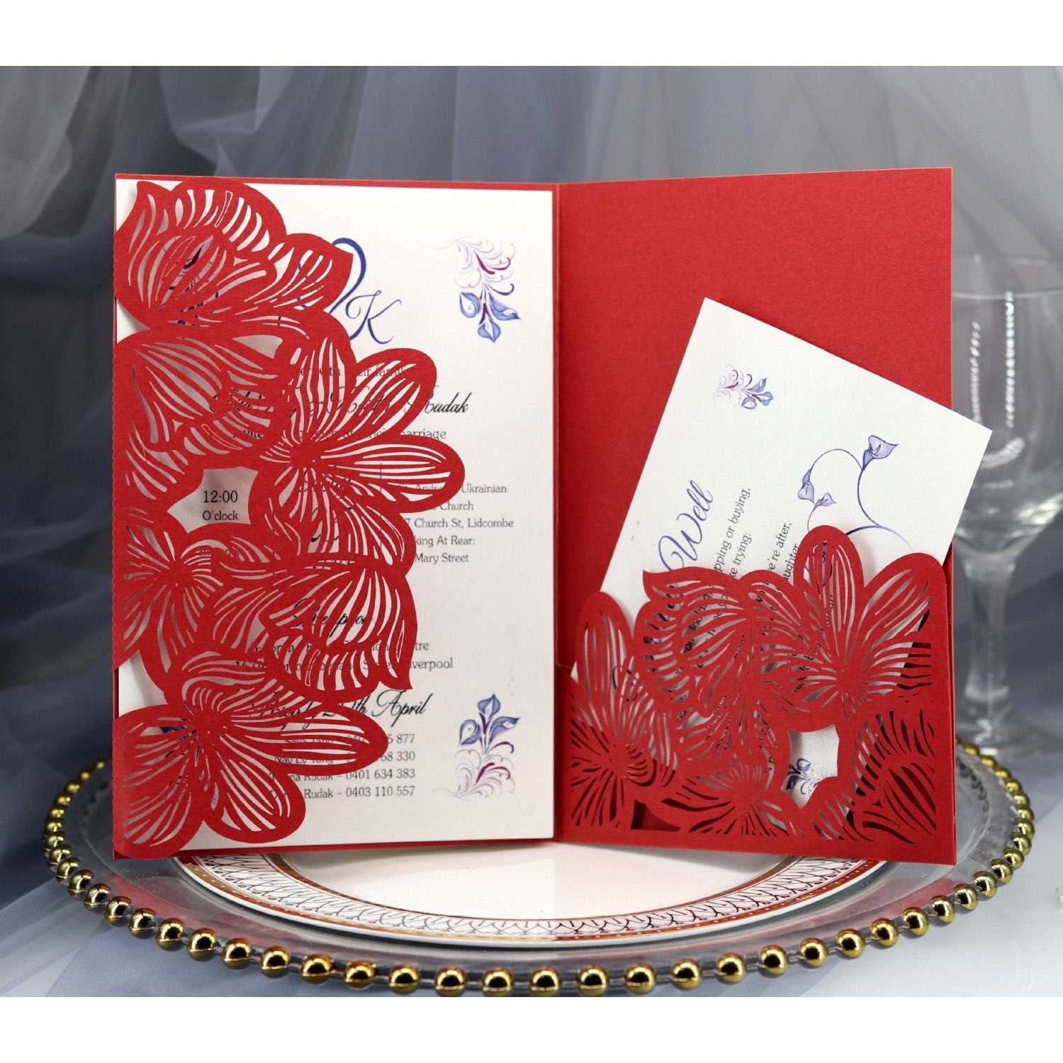 Pocket Invitation Card Thank You Card Golden Business Invitation Card
